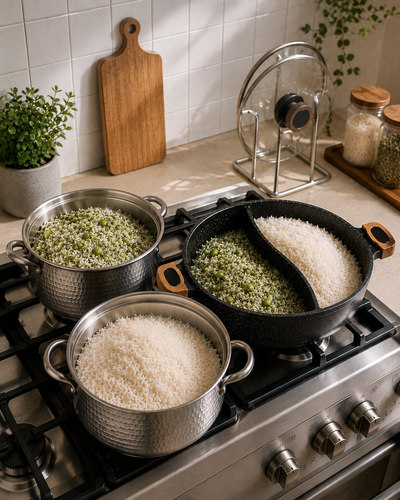 تابه گرانیتی دو قسمتی( دو خانه)